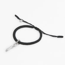 Snake Bracelet | Silver | Black String