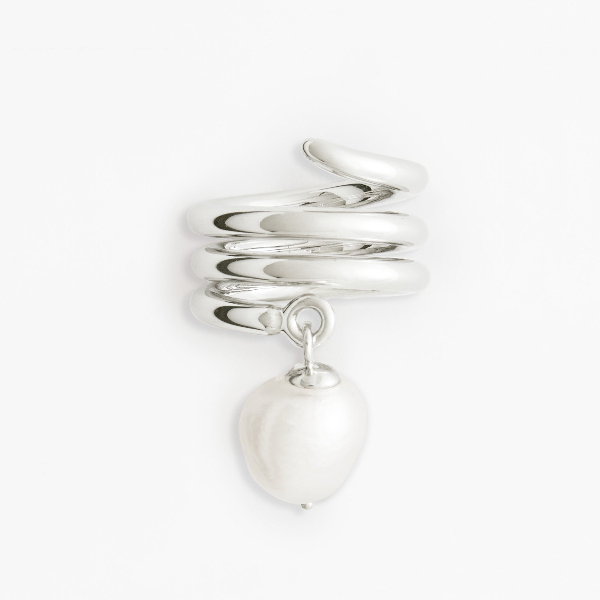 Cam Ring - High Polish | Silver | Freshwater Pearls