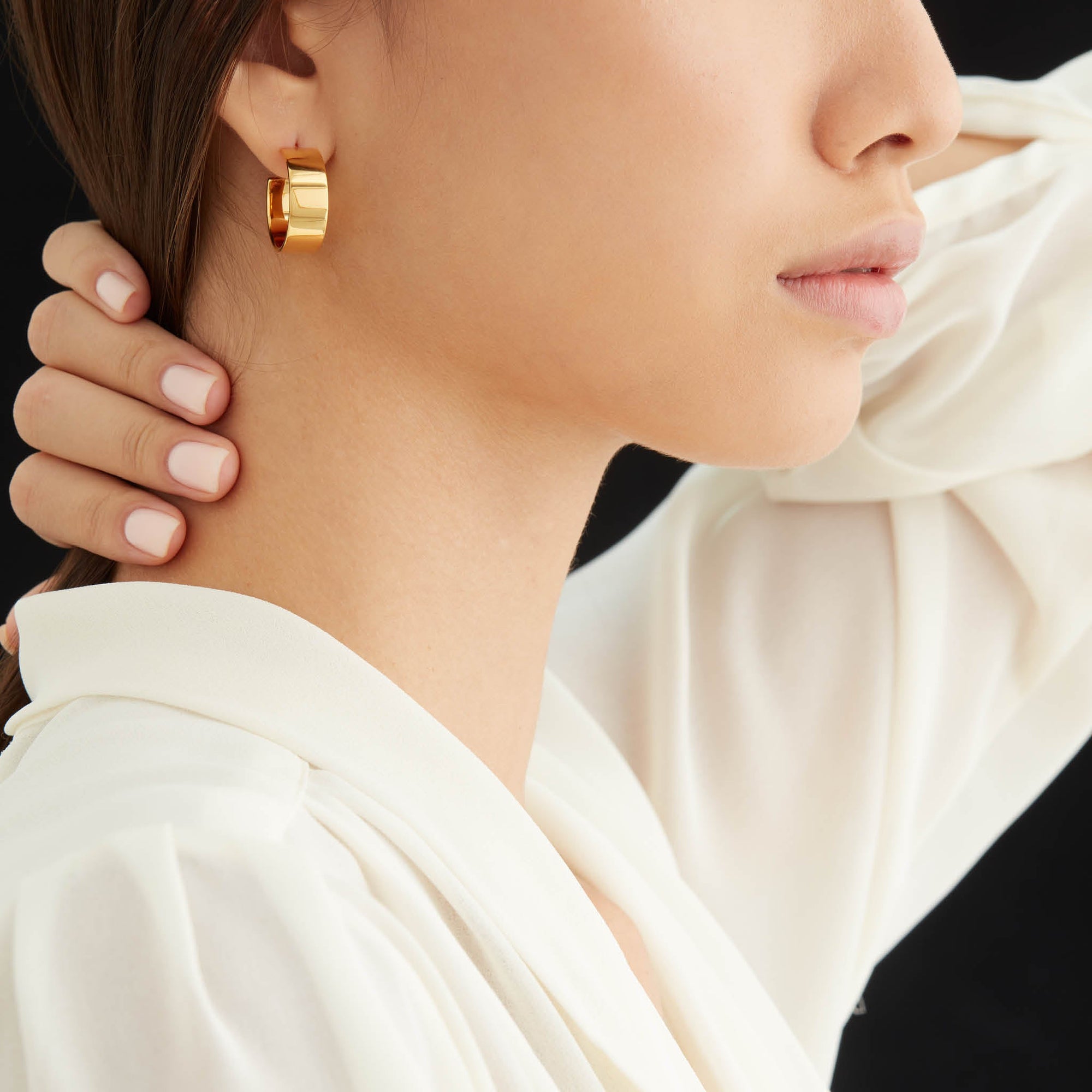 Max Earrings - High Polish | 18K Gold Plated