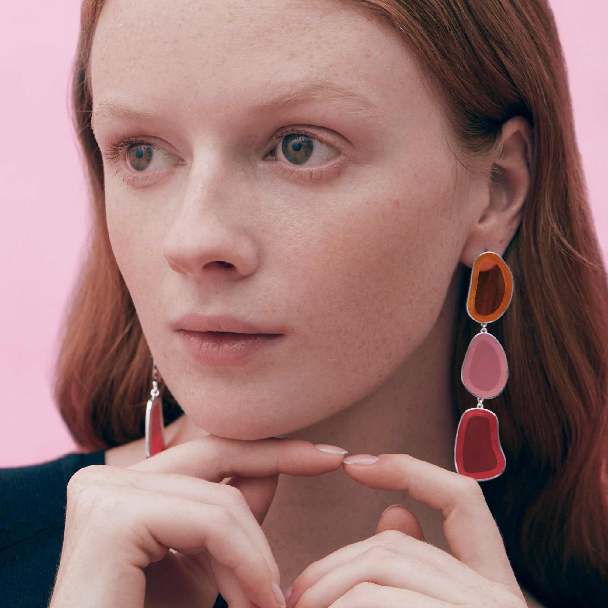 Fagiolo Earrings | Silver | Multicolor