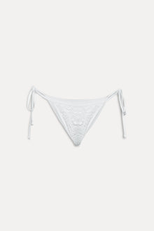 Mackenzie Crochet String Bikini Bottom White