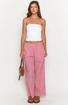 Mahalia Pants | Red Gingham
