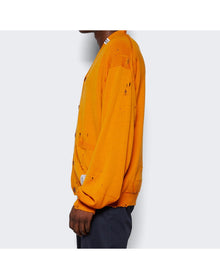 Maison Mihara Yasuhiro | Men | Distressed Wool Cardigan | Orange