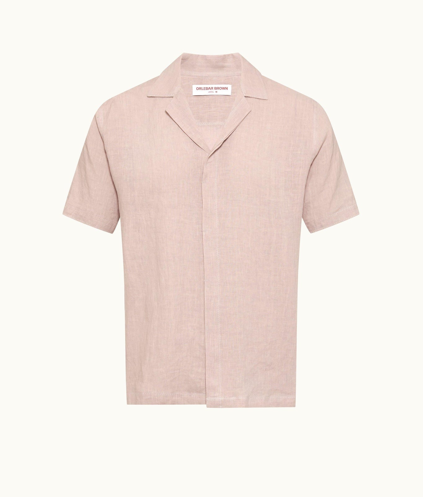 Maitan Relaxed Fit Capri Collar Italian Linen Shirt | Seashell Pink