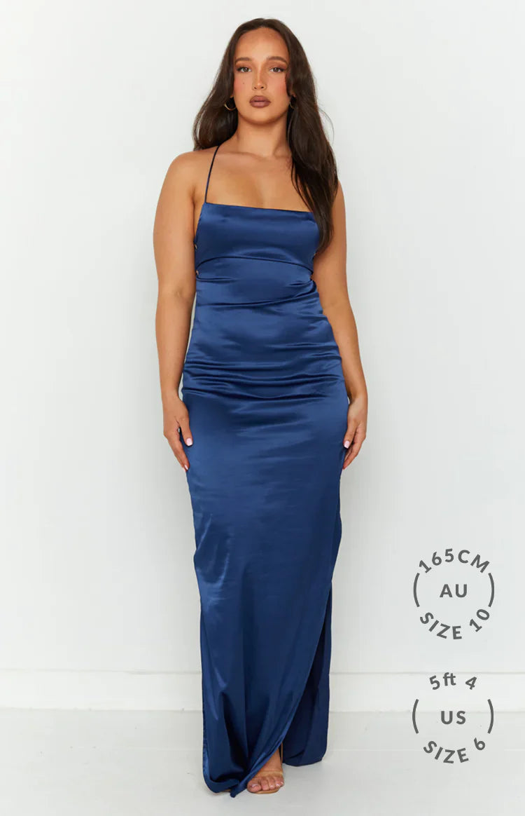 Manhattan Slip Formal Dress | Navy