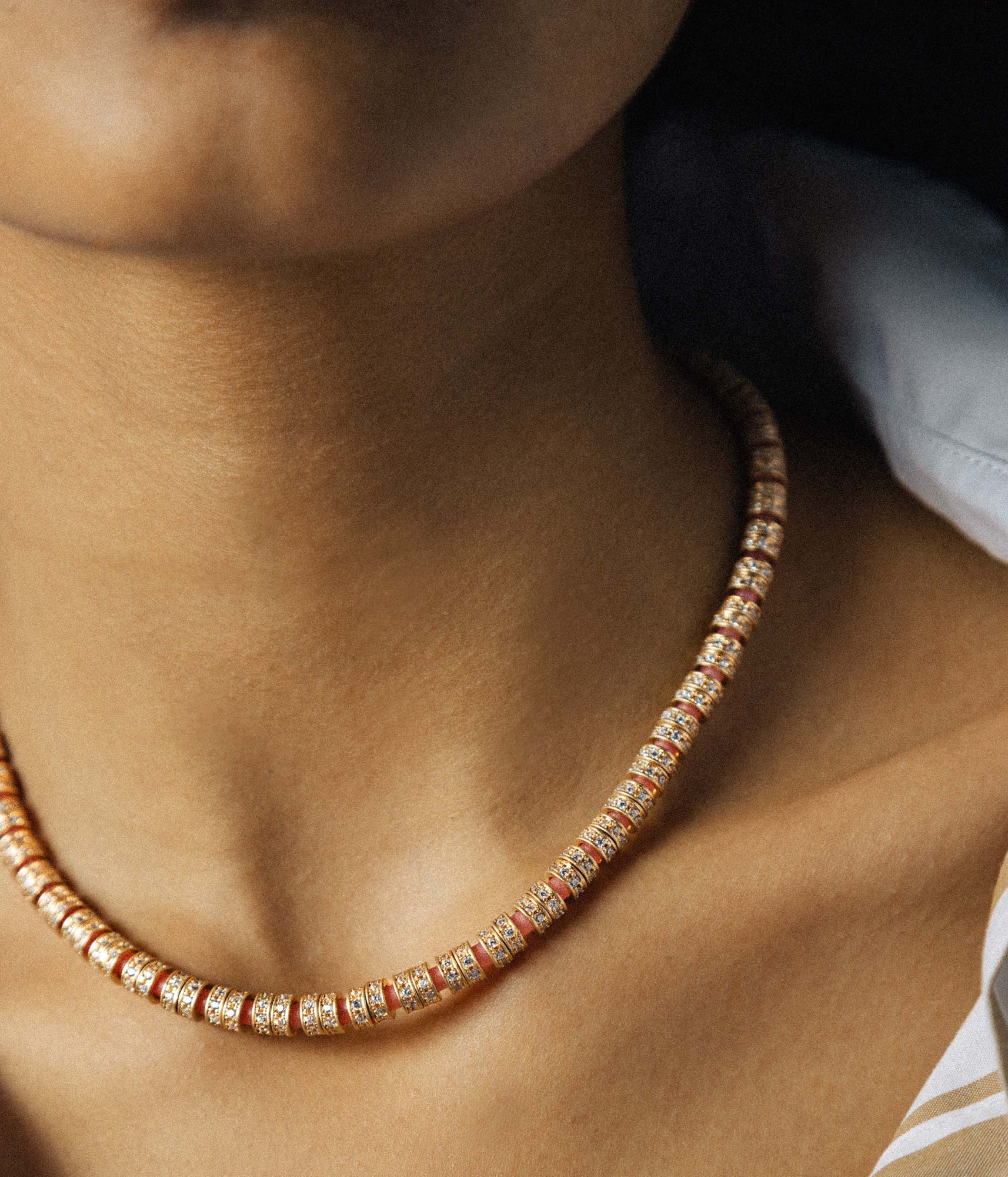 Manon Slider Necklace | Coral