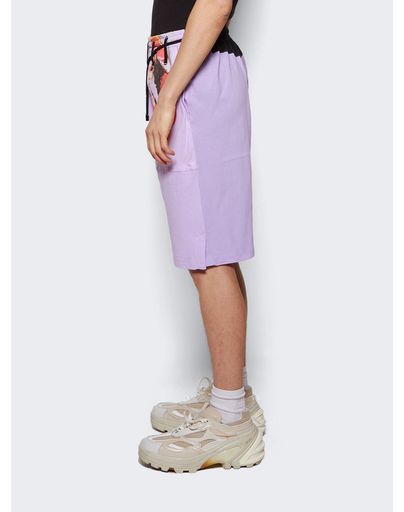 Marine Serre | Men | Regenerated Graphic T-shirt Shorts | Lilac Breeze