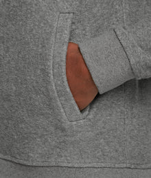 Mathers Binding Classic Fit Zip-Thru Hooded Sweatshirt | Piranha Grey Marl