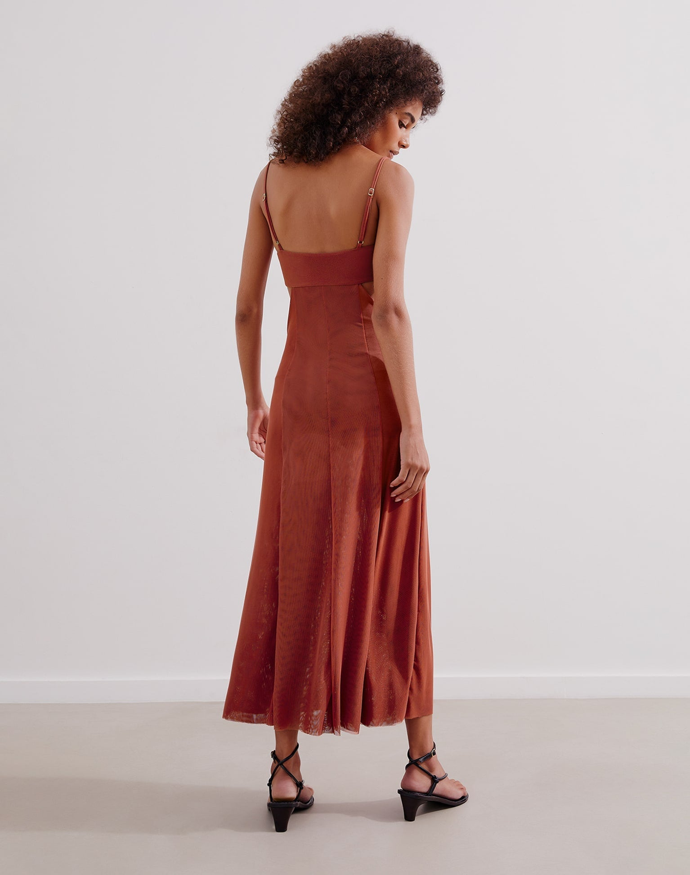 Melinda Long Dress | Brick