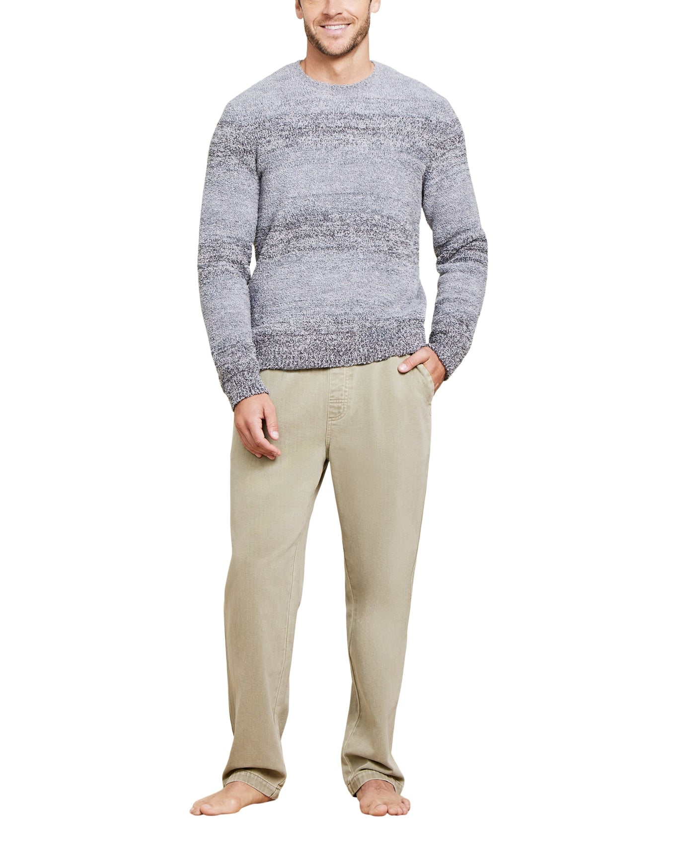 Men | Cozychic Ombre Pullover | Dark Gray Multi