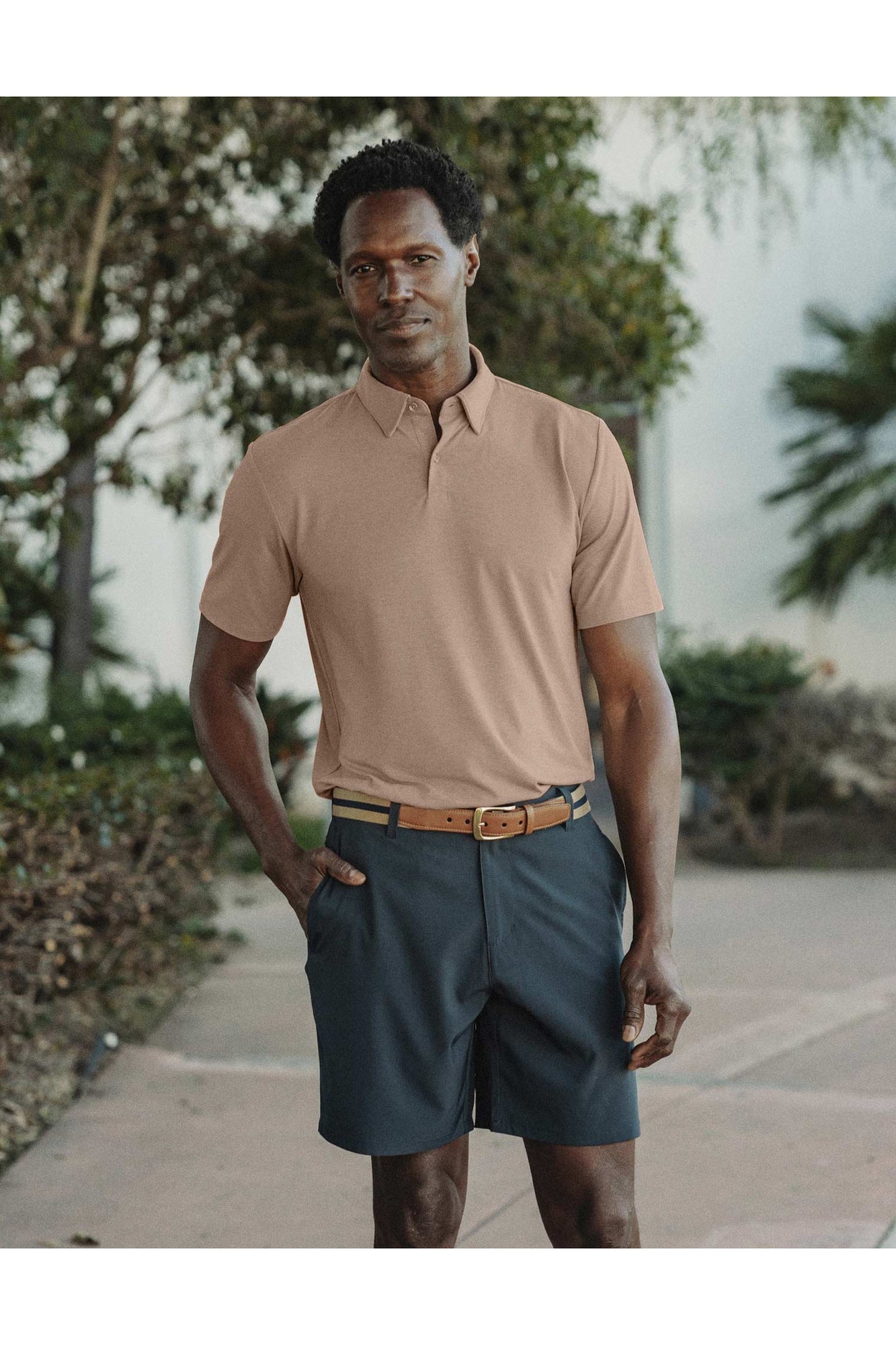 Men | LuxeJersey Polo | Fawn