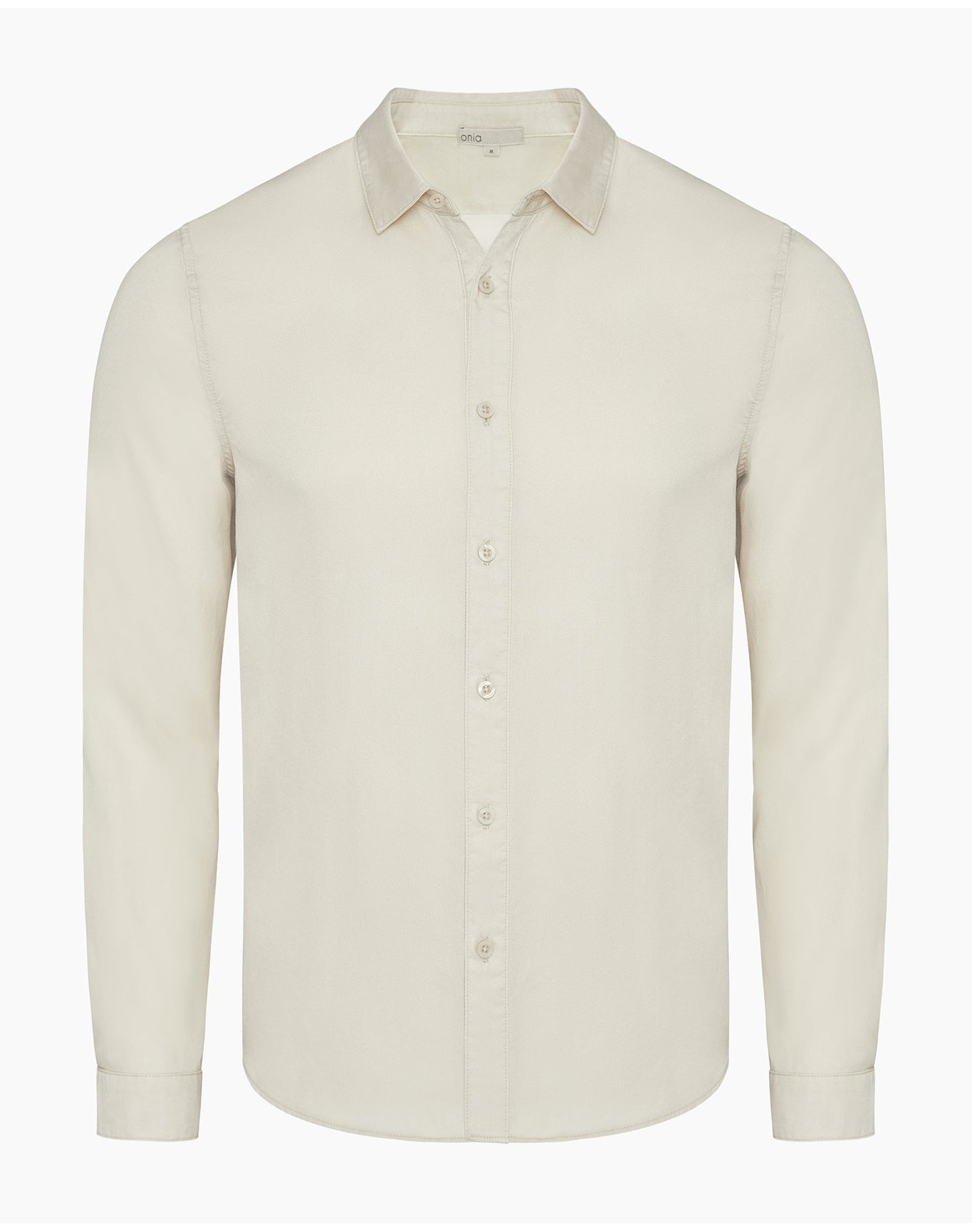 Men | Lyocell Long Sleeve Shirt | Stone