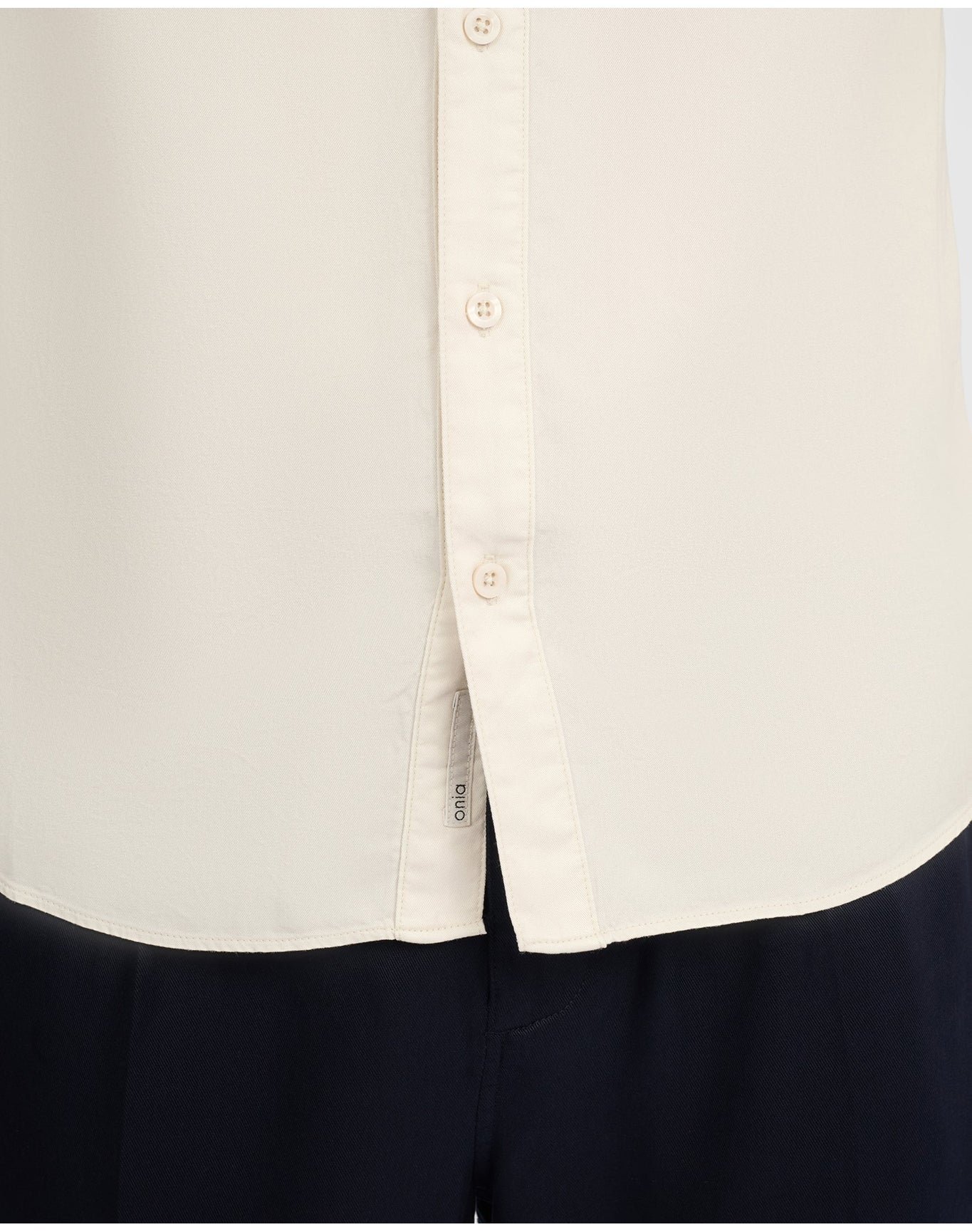 Men | Lyocell Long Sleeve Shirt | Stone