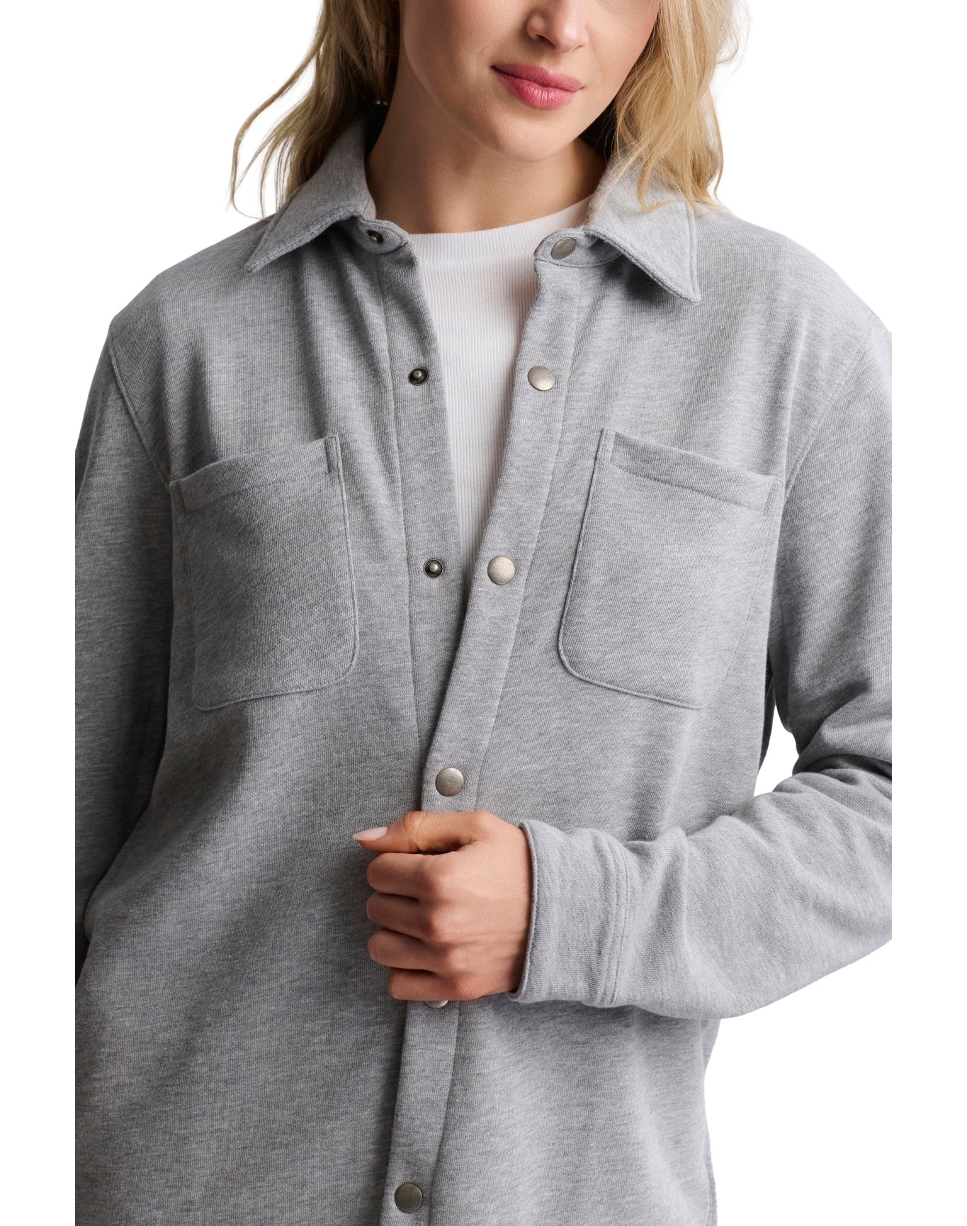 Men | MC French Terry Shacket | He Gray