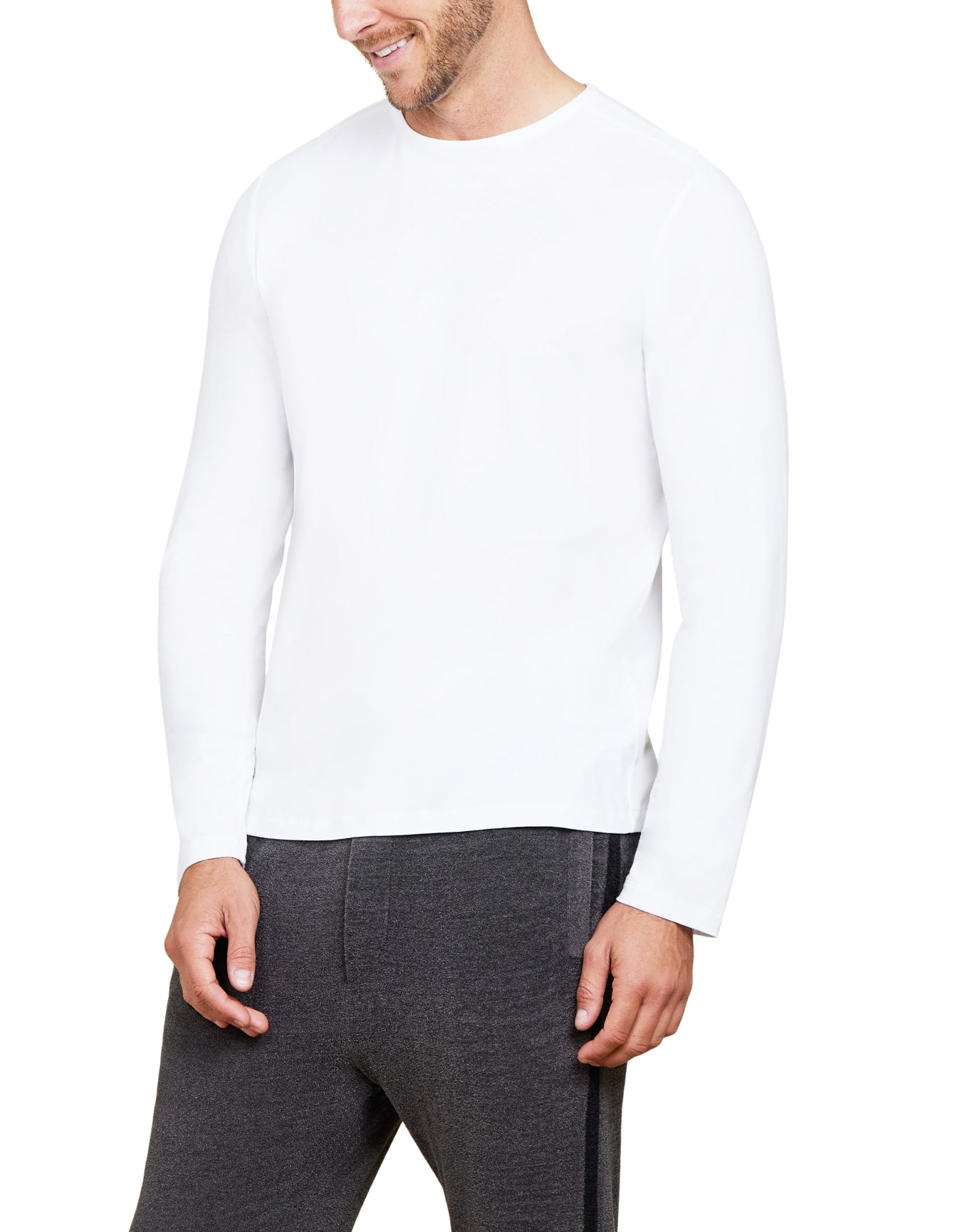Men | MC Seamed Long Sleeve | White