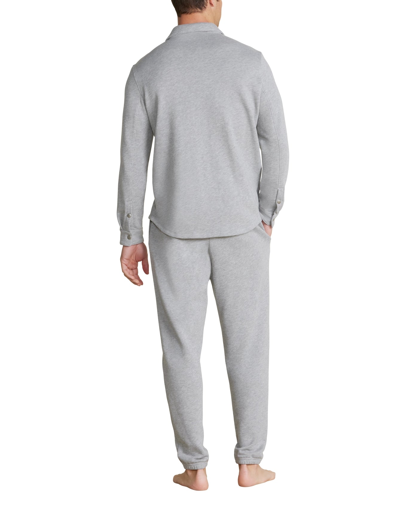 Men | MC s French Terry Jogger With Woven Placket | He Gray