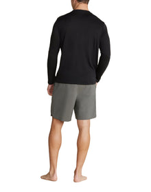 Men | MC s Slub Burnout Cut Neck Long Sleeve Tee | Black