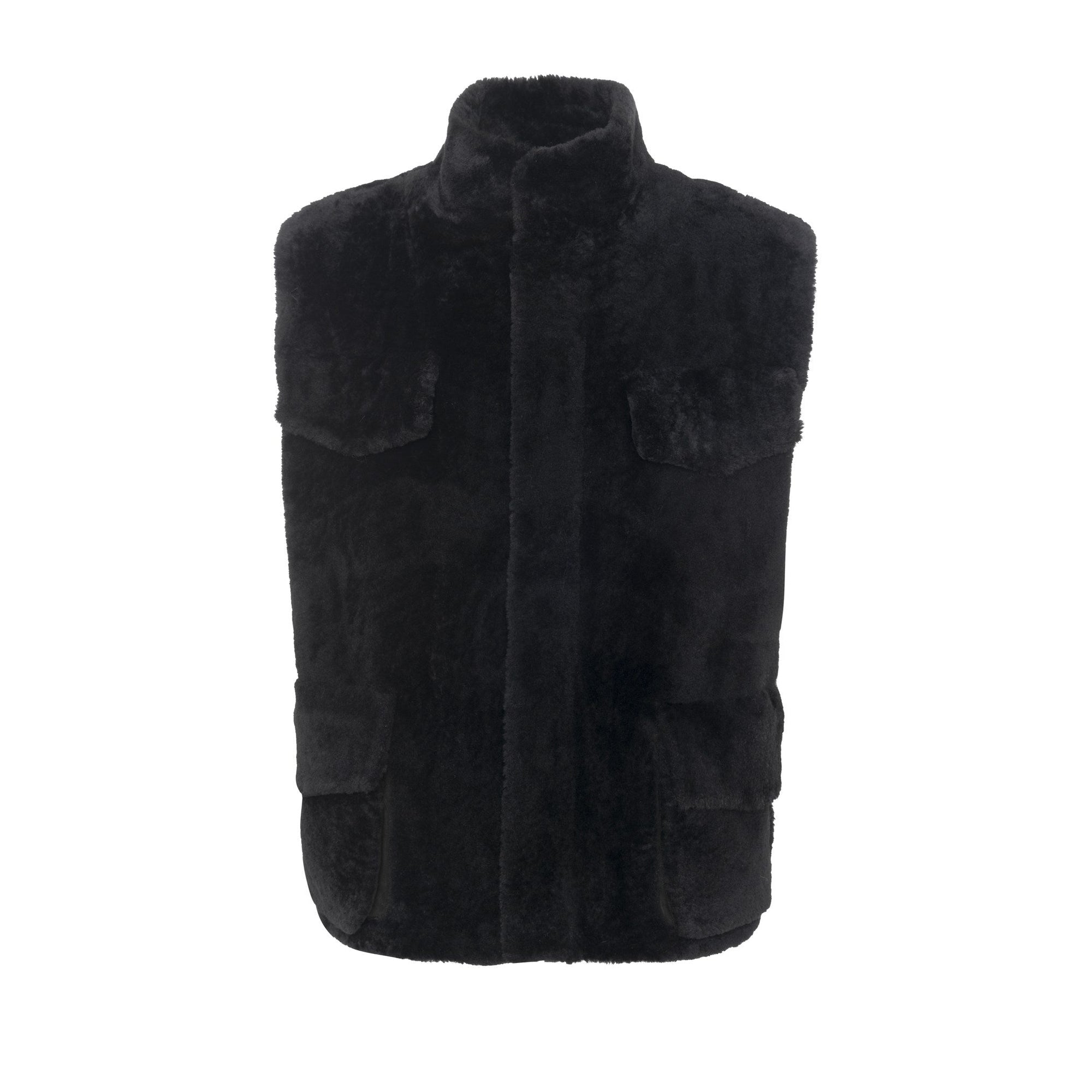 Men | Sheared Select Shearling Vest | Black