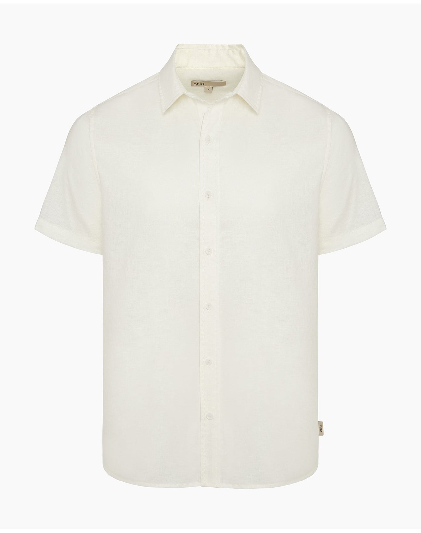 Men | Stretch Linen Short Sleeve Shirt | White (V2)