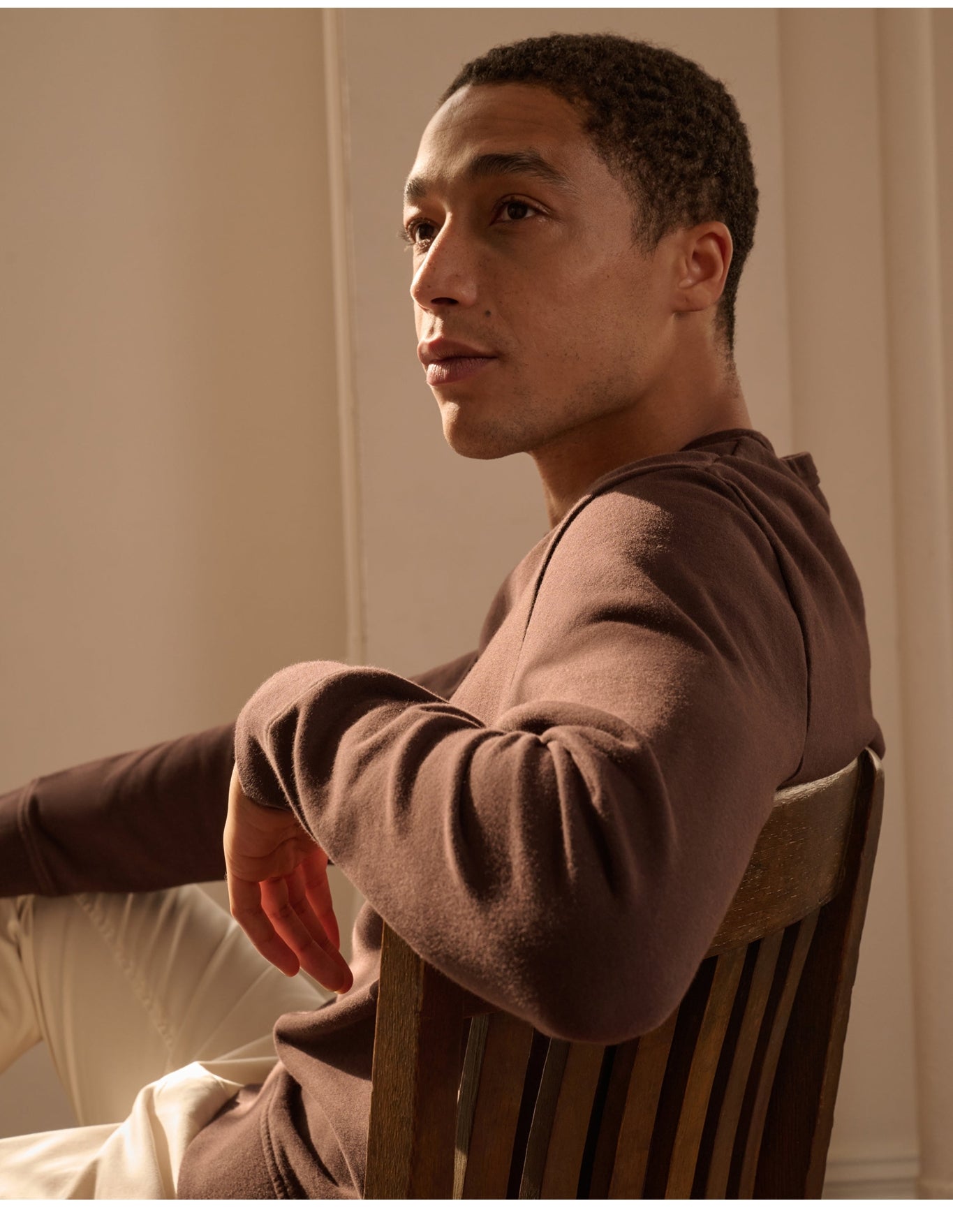 Men | Terry Crewneck Sweater | Dark Java