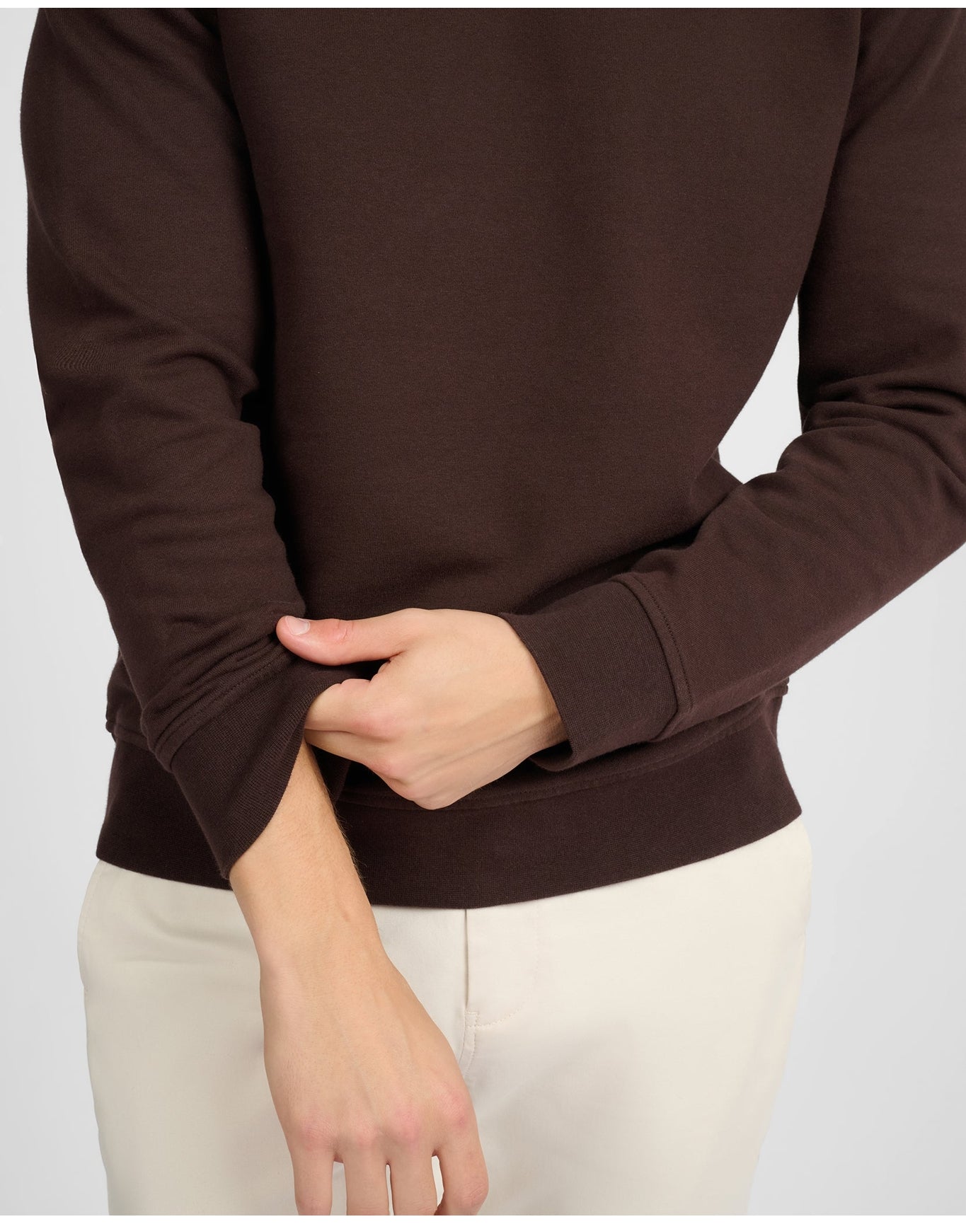 Men | Terry Crewneck Sweater | Dark Java