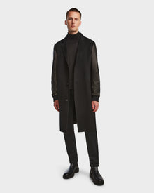 Men | ALEK Wool & Leather Jacket | Black