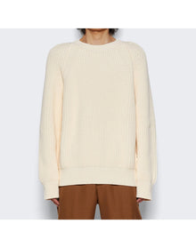 Meta Campania Collective | Men | Michel Exaggerated Rib Crewneck Sweater | Butter White