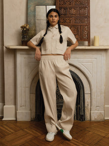 Women | Mia Cropped Shirt | Fog