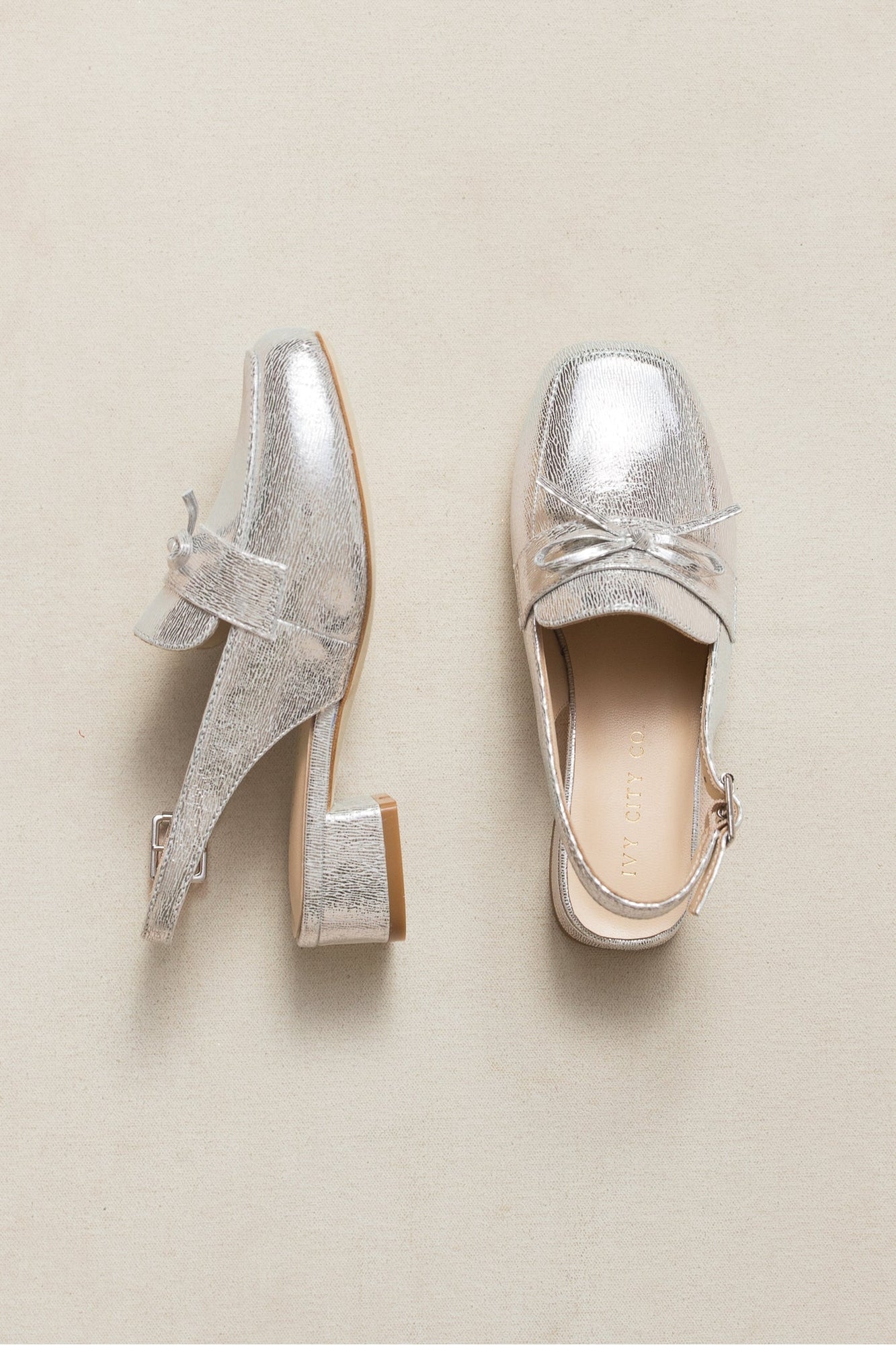 Girls | Mini Ivy Bow Loafer | Silver