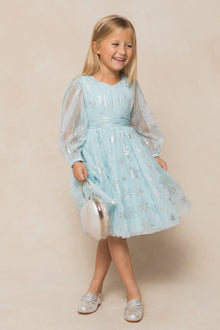 Girls | Mini Snowflake Dress | Blue