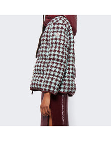 Moncler | Women | Chevril Houndstooth Down Jacket | Blue