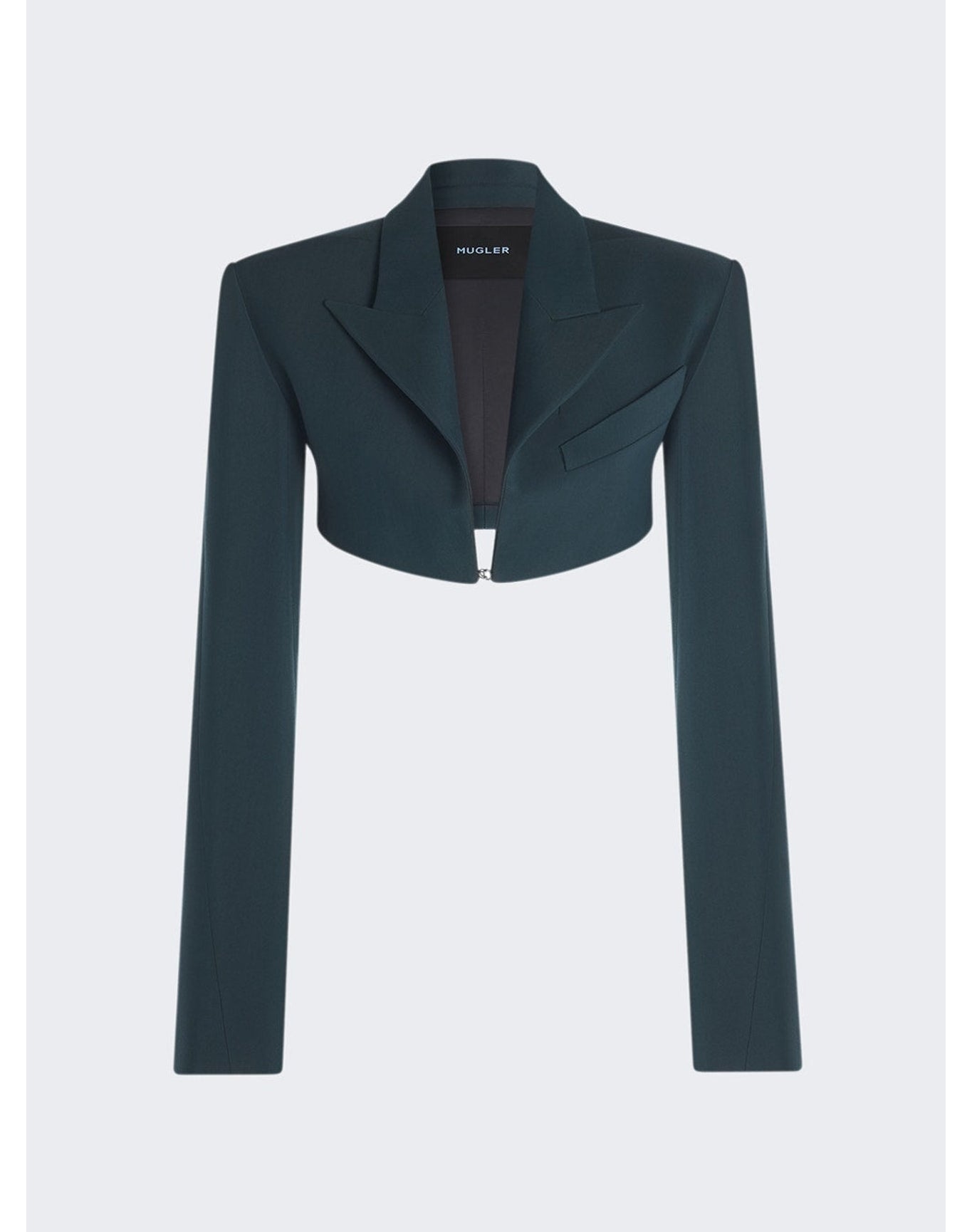 Mugler | Women | Cropped Jacket | Dark Green