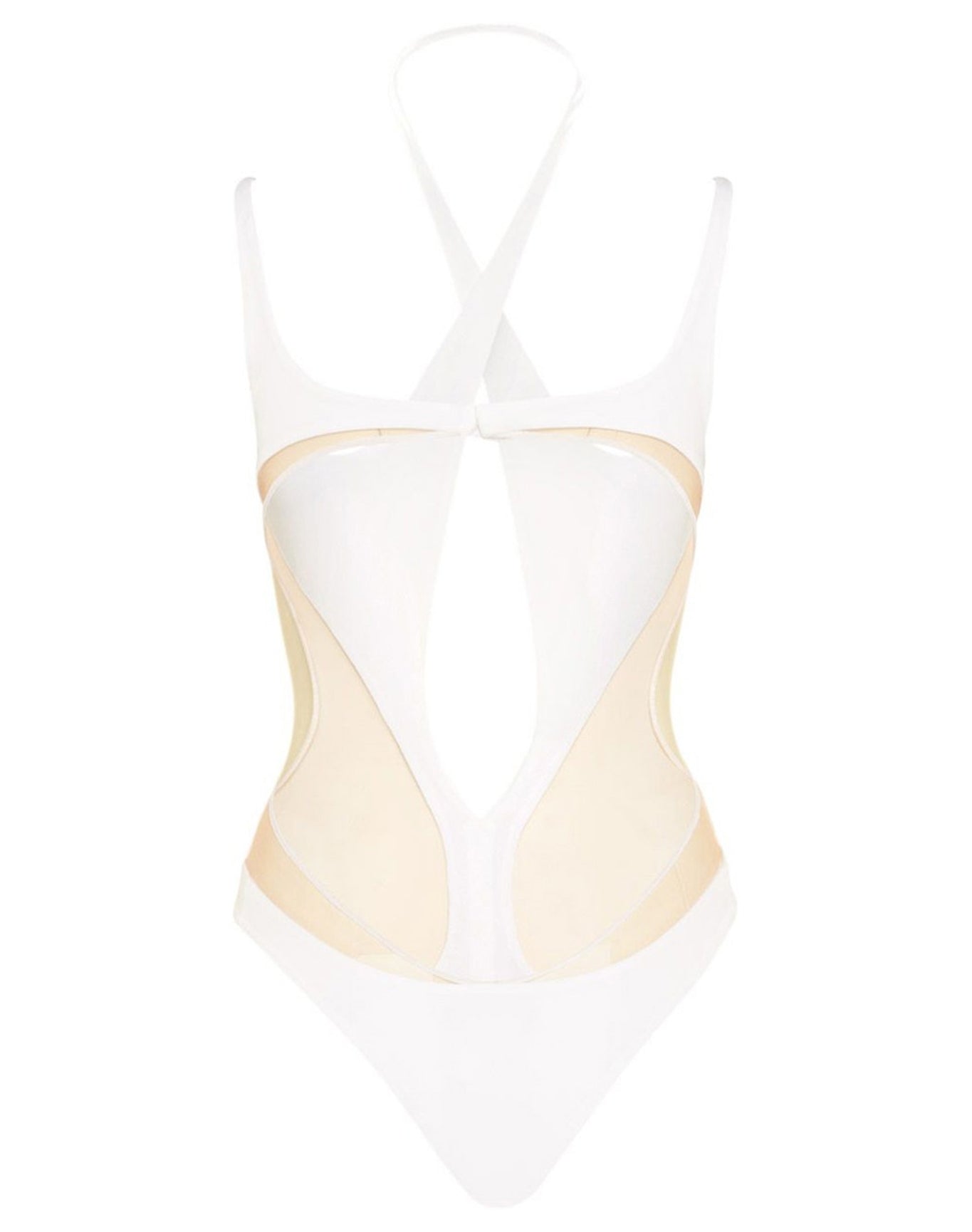 Mugler | Women | Sheer Panel Bodysuit | White