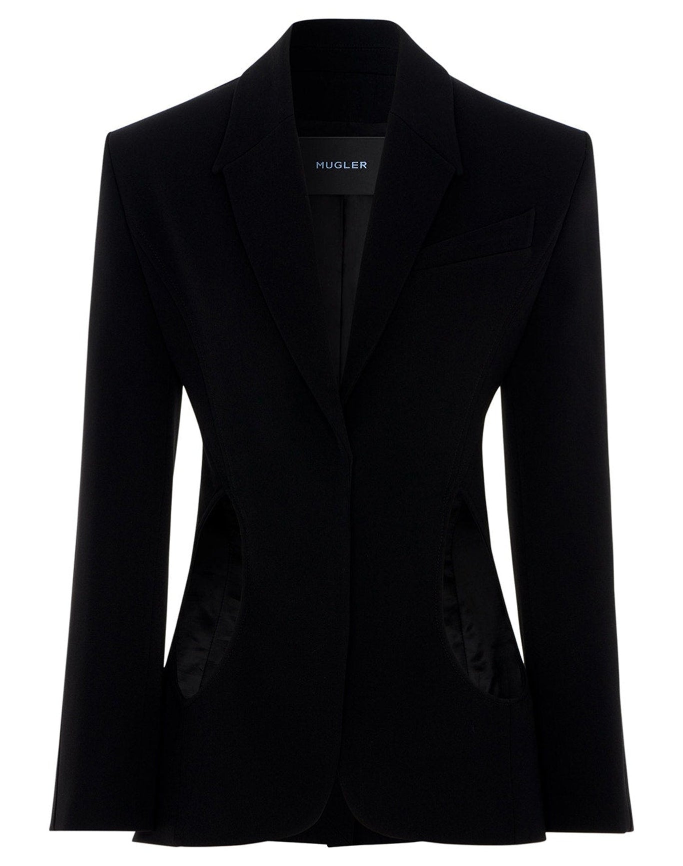 Mugler | Women | Tailored Buttoned Cuff Blazer | Black