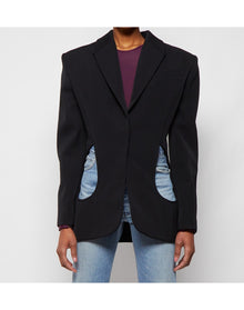 Mugler | Women | Tailored Buttoned Cuff Blazer | Black