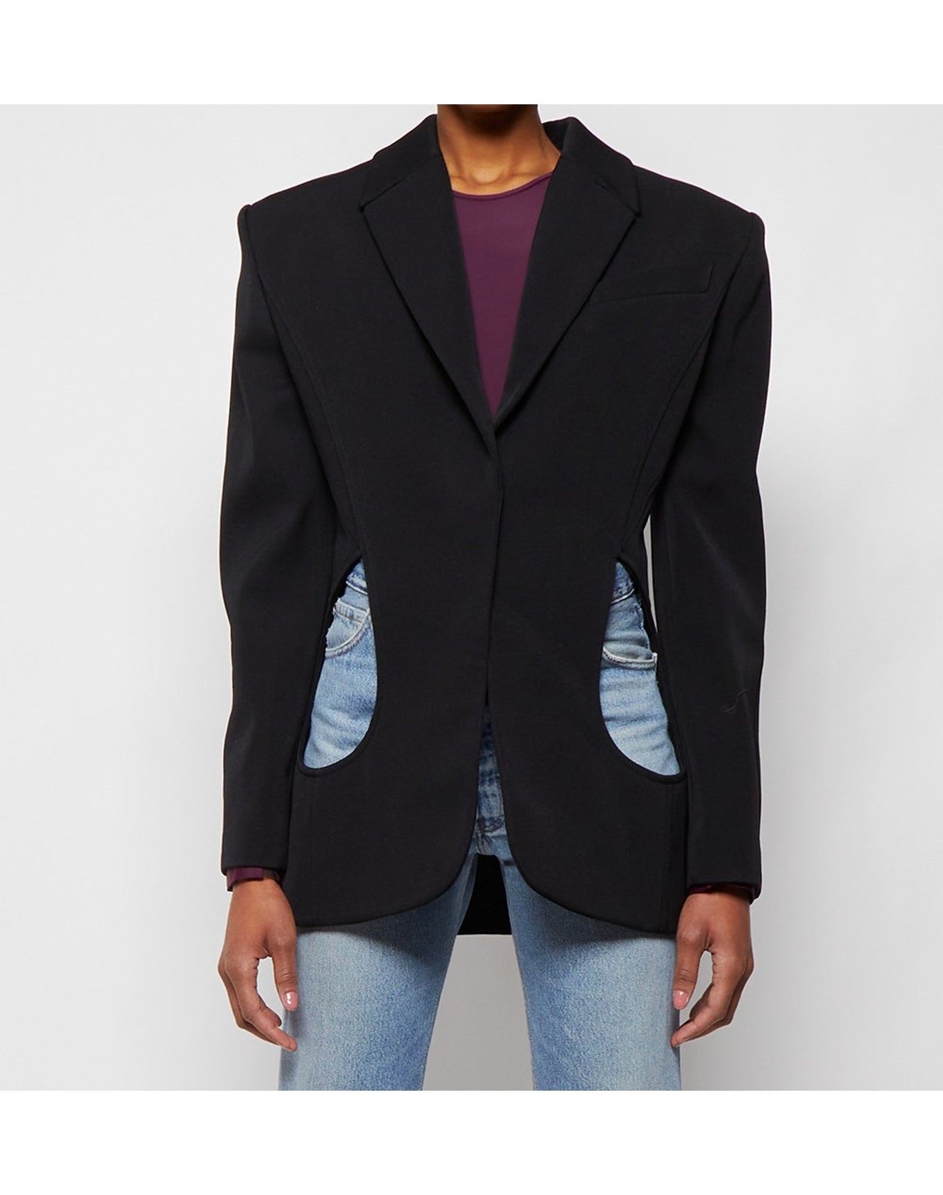 Mugler | Women | Tailored Buttoned Cuff Blazer | Black