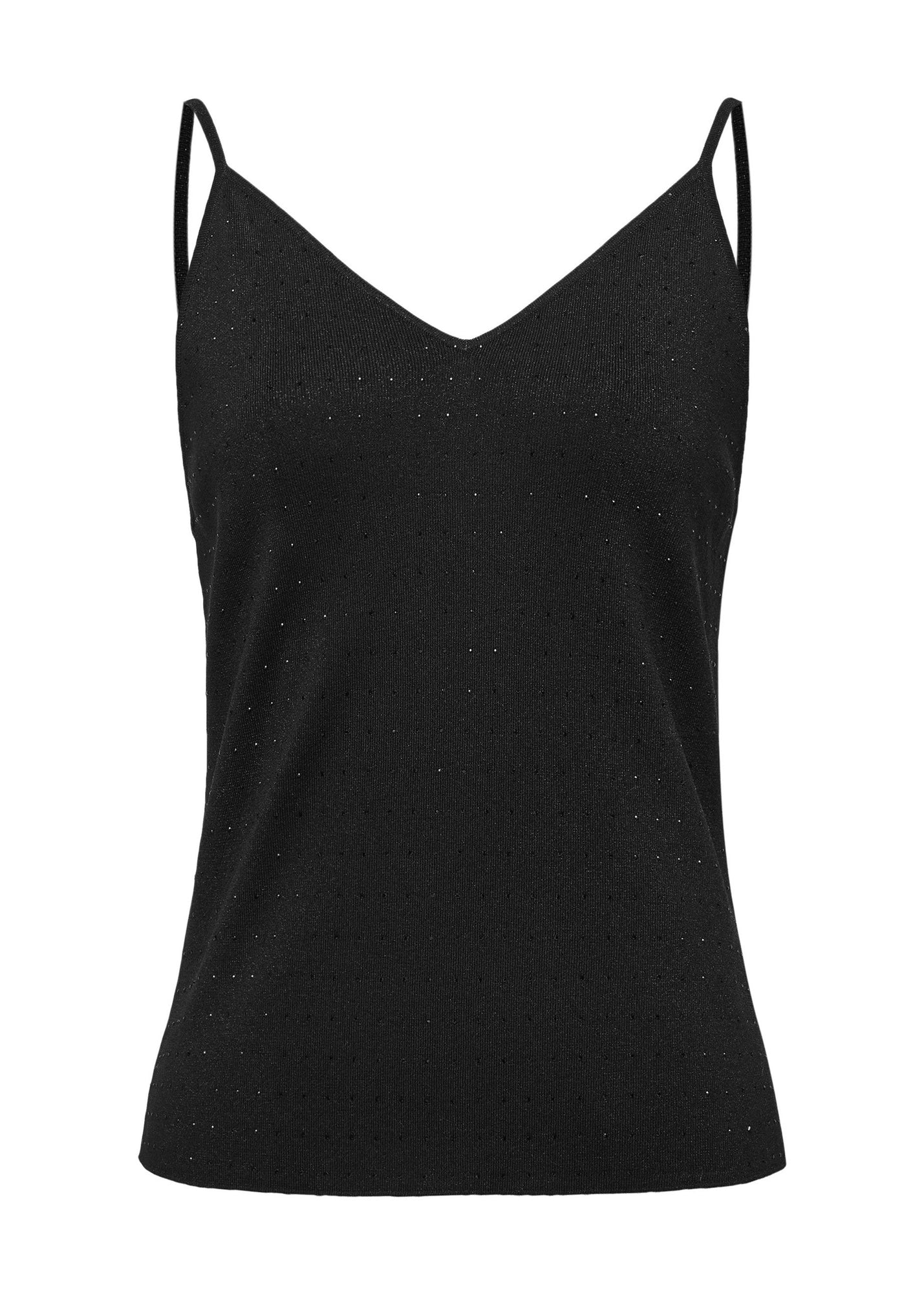 Mulberry Silk Knit Tank Top | Black