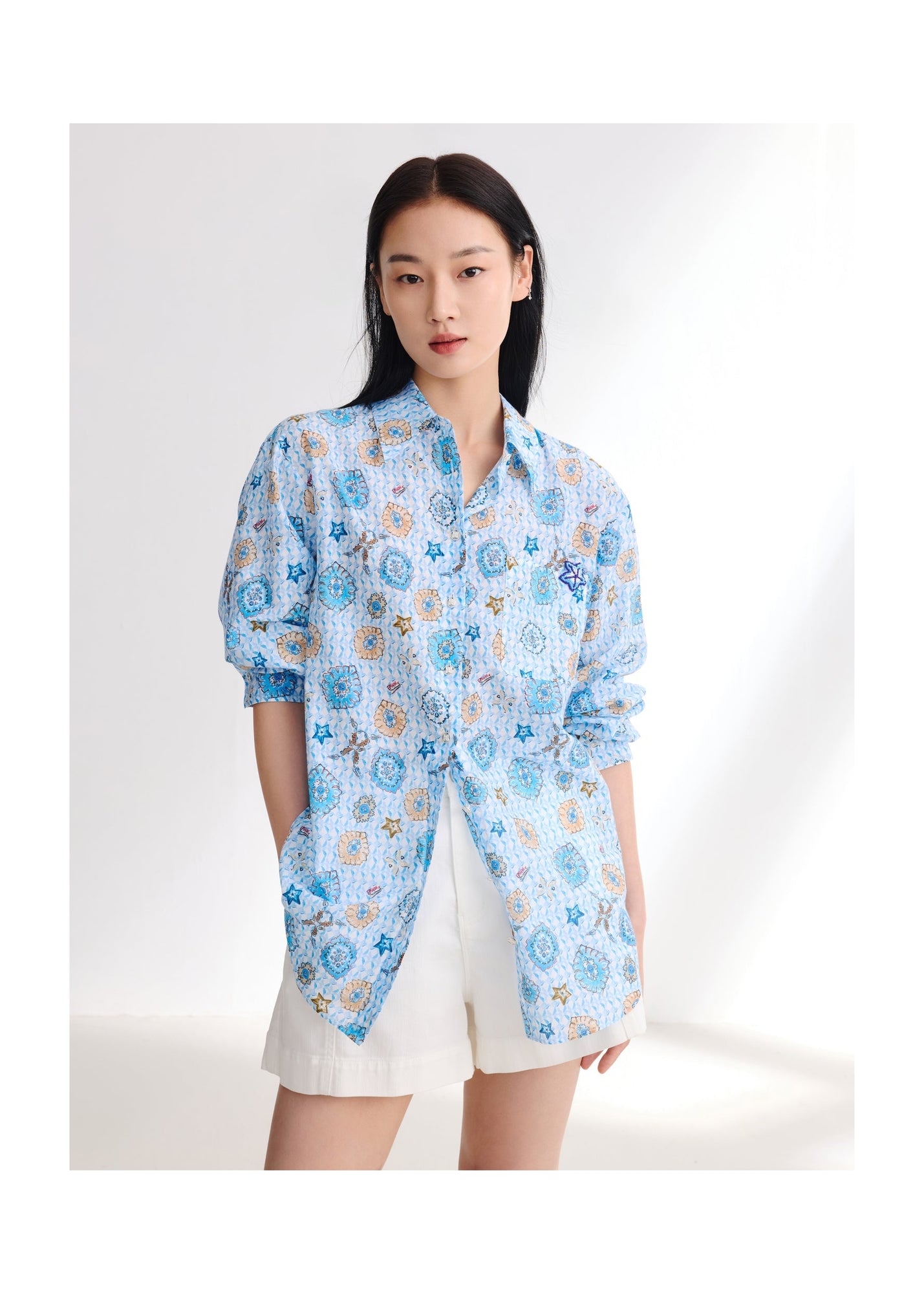 Mulberry Silk Shirt | Blue
