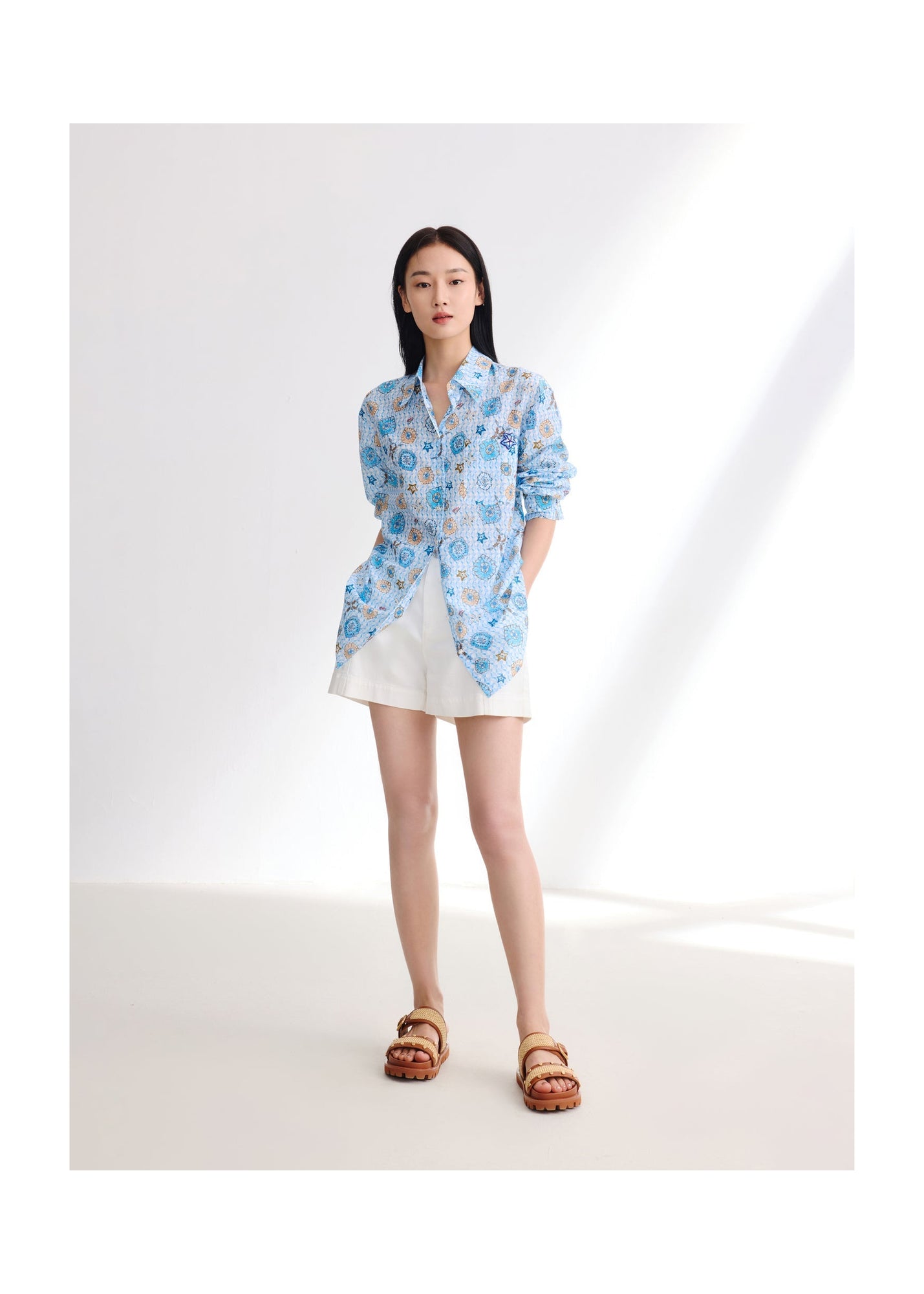 Mulberry Silk Shirt | Blue