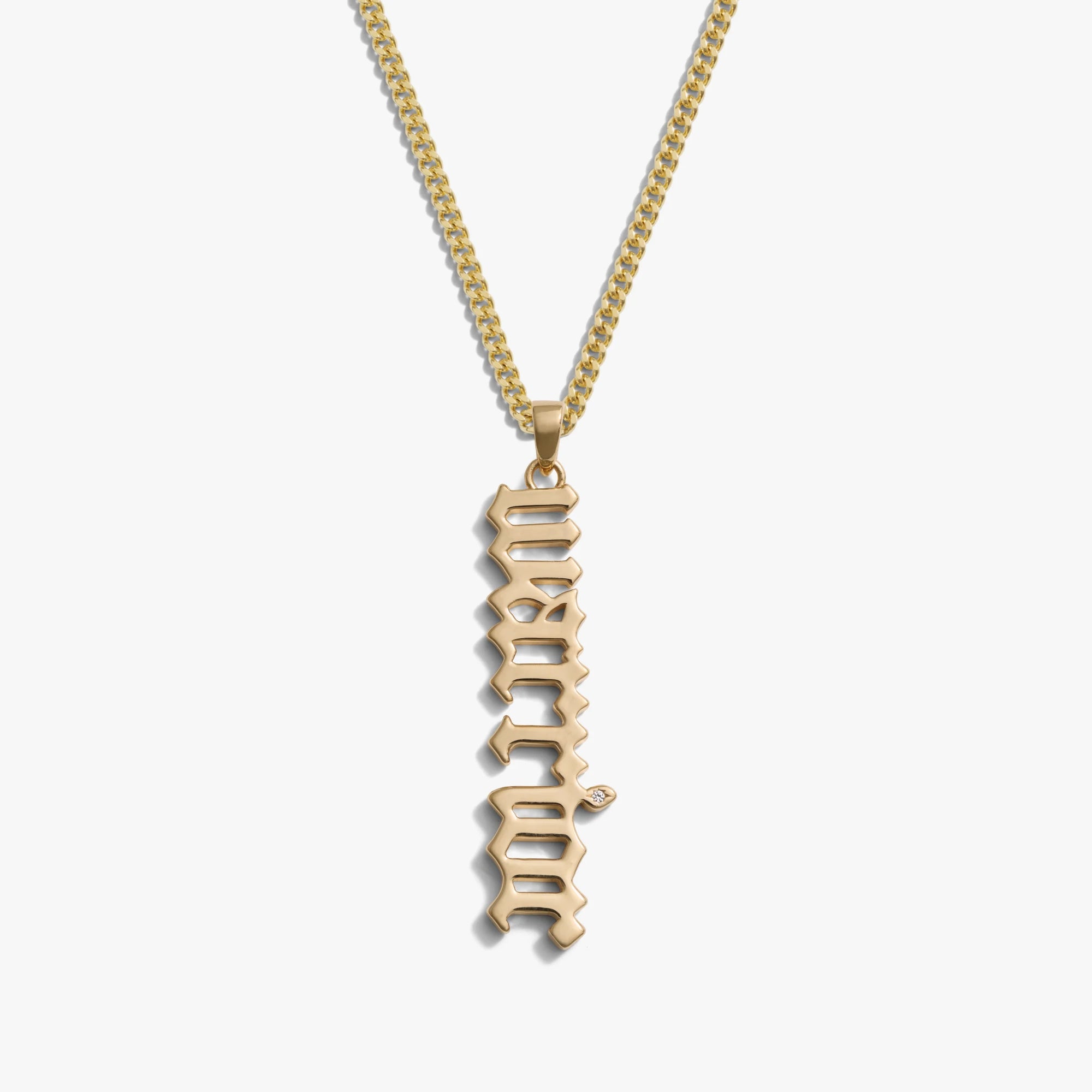 Awe Inspired Necklaces 14K Gold Vermeil / 16-18" Warrior Nameplate Necklace