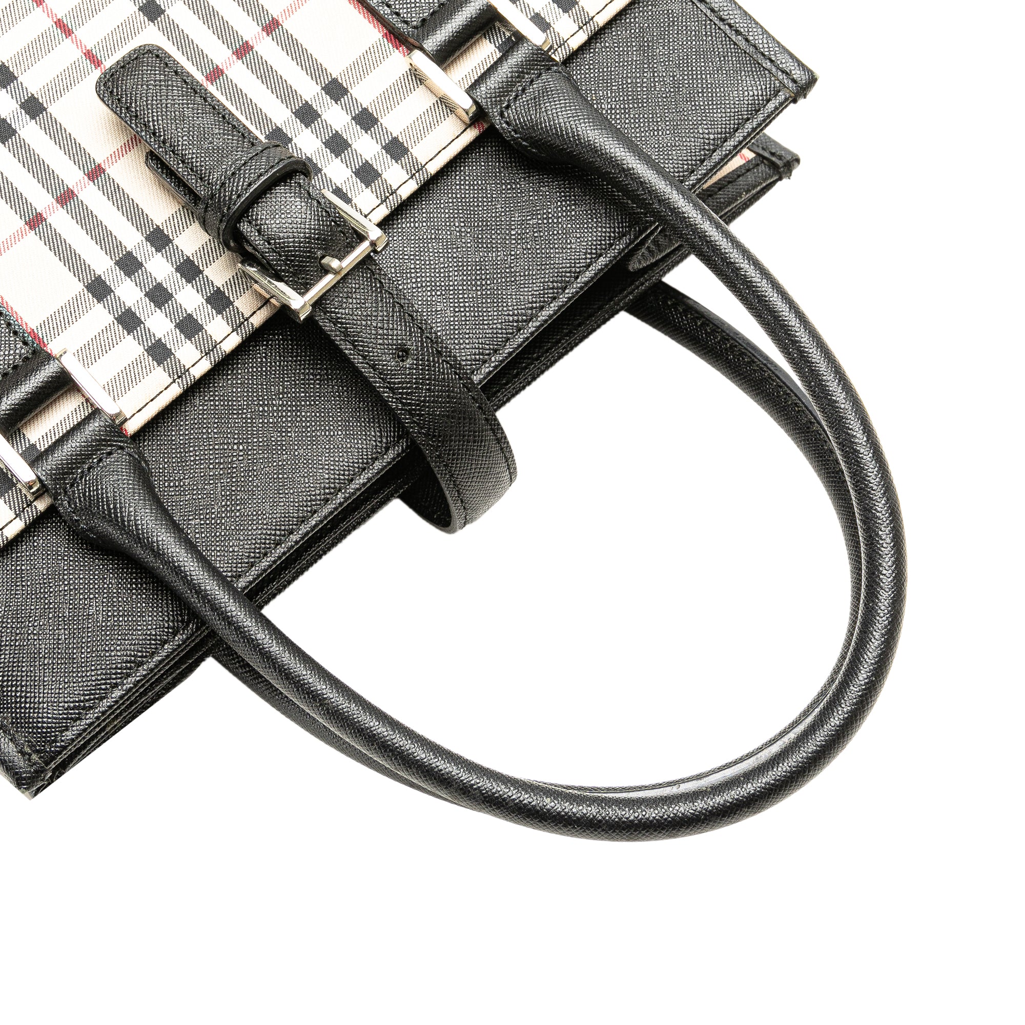 Burberry | Pre-Owned House Check Canvas Handbag | Brown/Beige