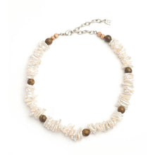 Jordan Necklace | Wood Beads And Pearls