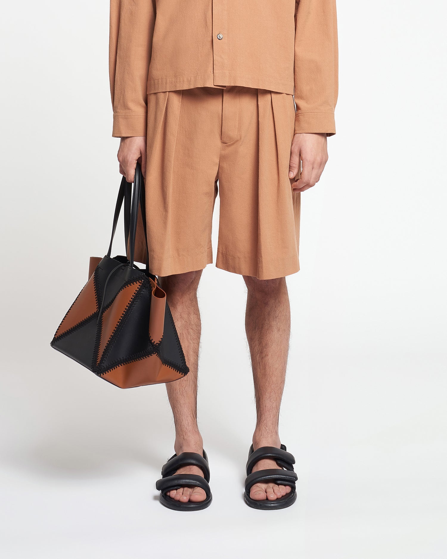 Carsten Washed-Calico Shorts | Rust