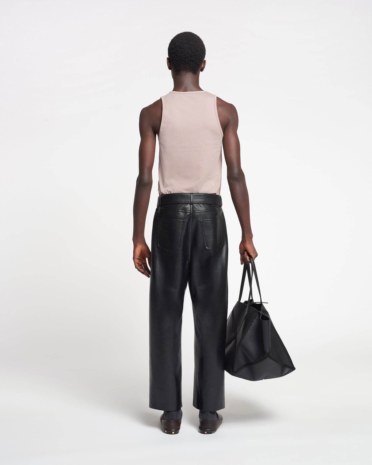 Mens | Ferre Regenerated Leather Pants | Black