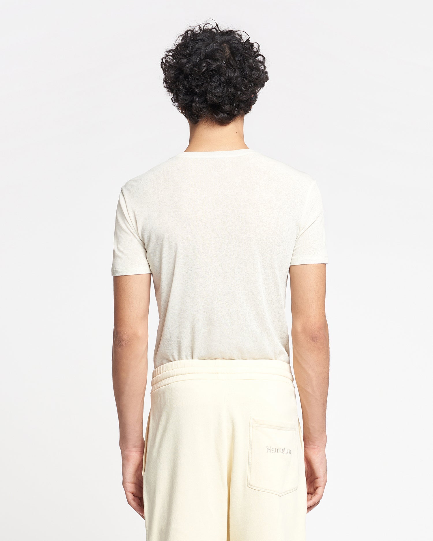 Jenno Mesh-Jersey T-Shirt | White Wax