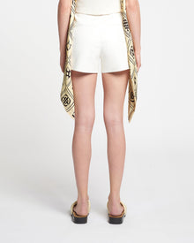 Elza Okobor Alt-Leather Shorts | White