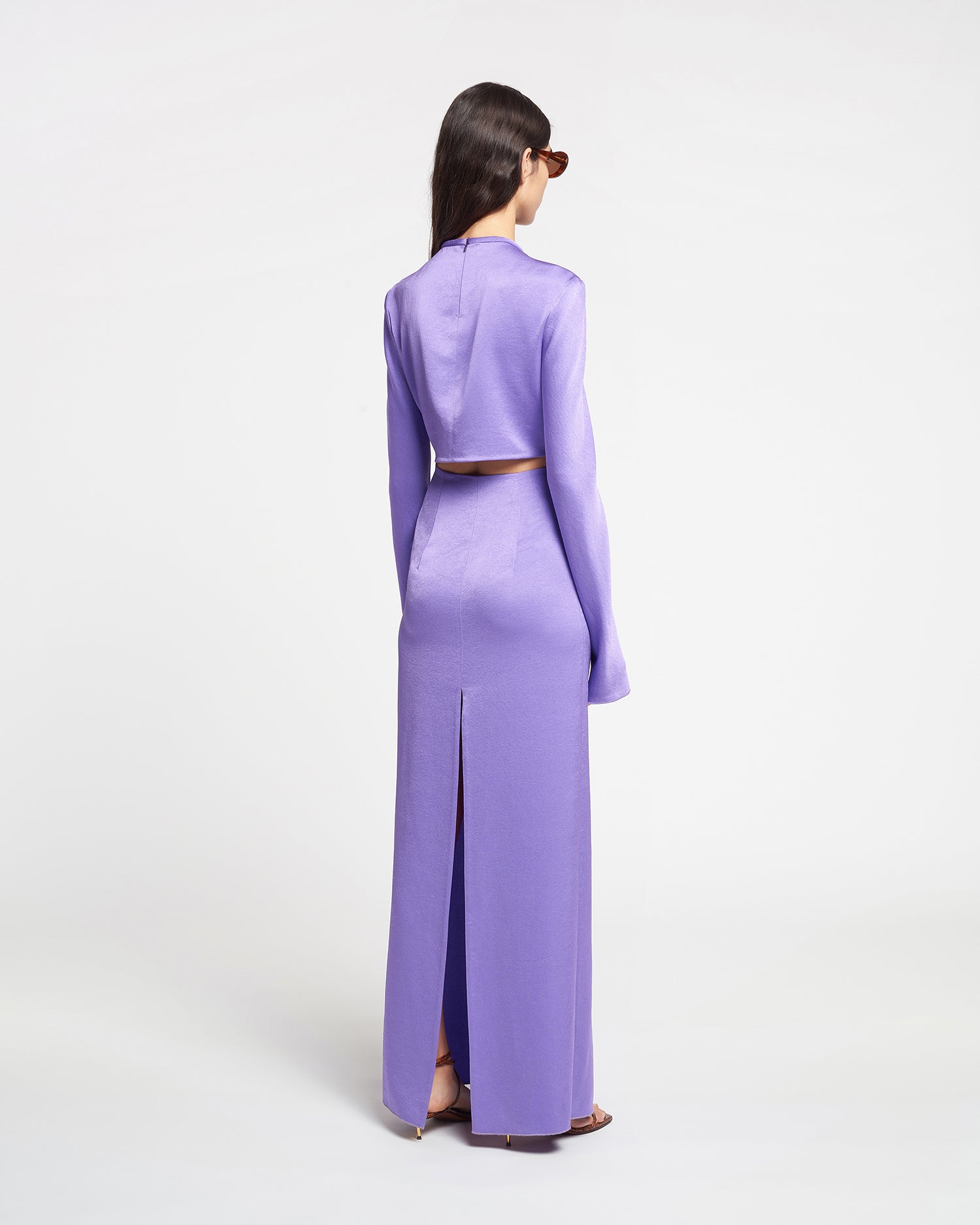 Bonno Cut-Out Crisp-Satin Maxi Dress | Iris