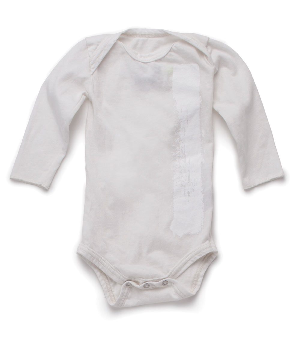 Newborn | Brush Stroke Onesie | White