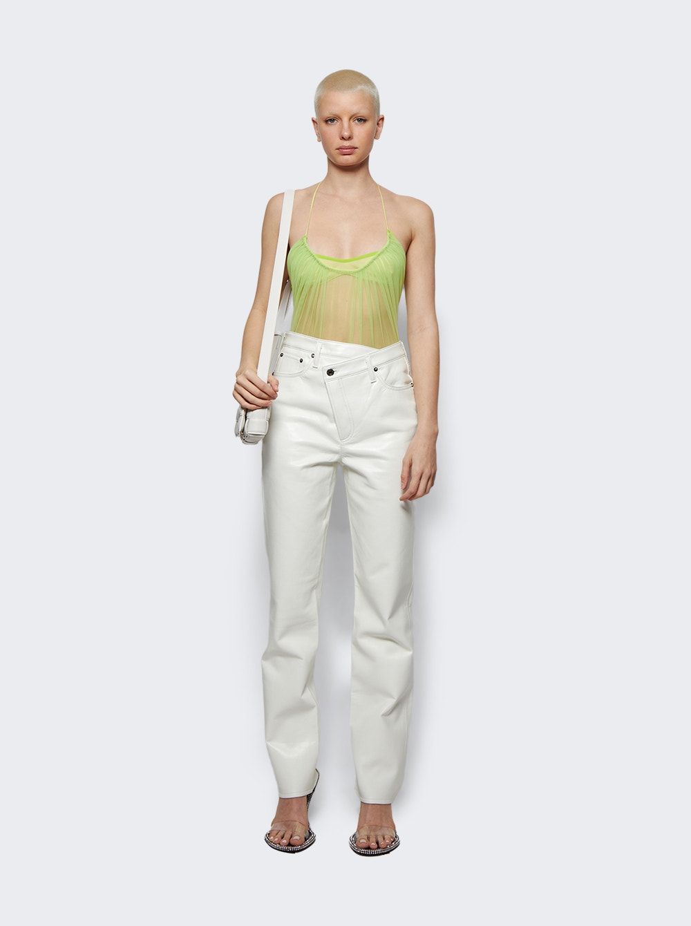 Women | Nensi Dojaka | Gathered Cami Bodysuit | Lime