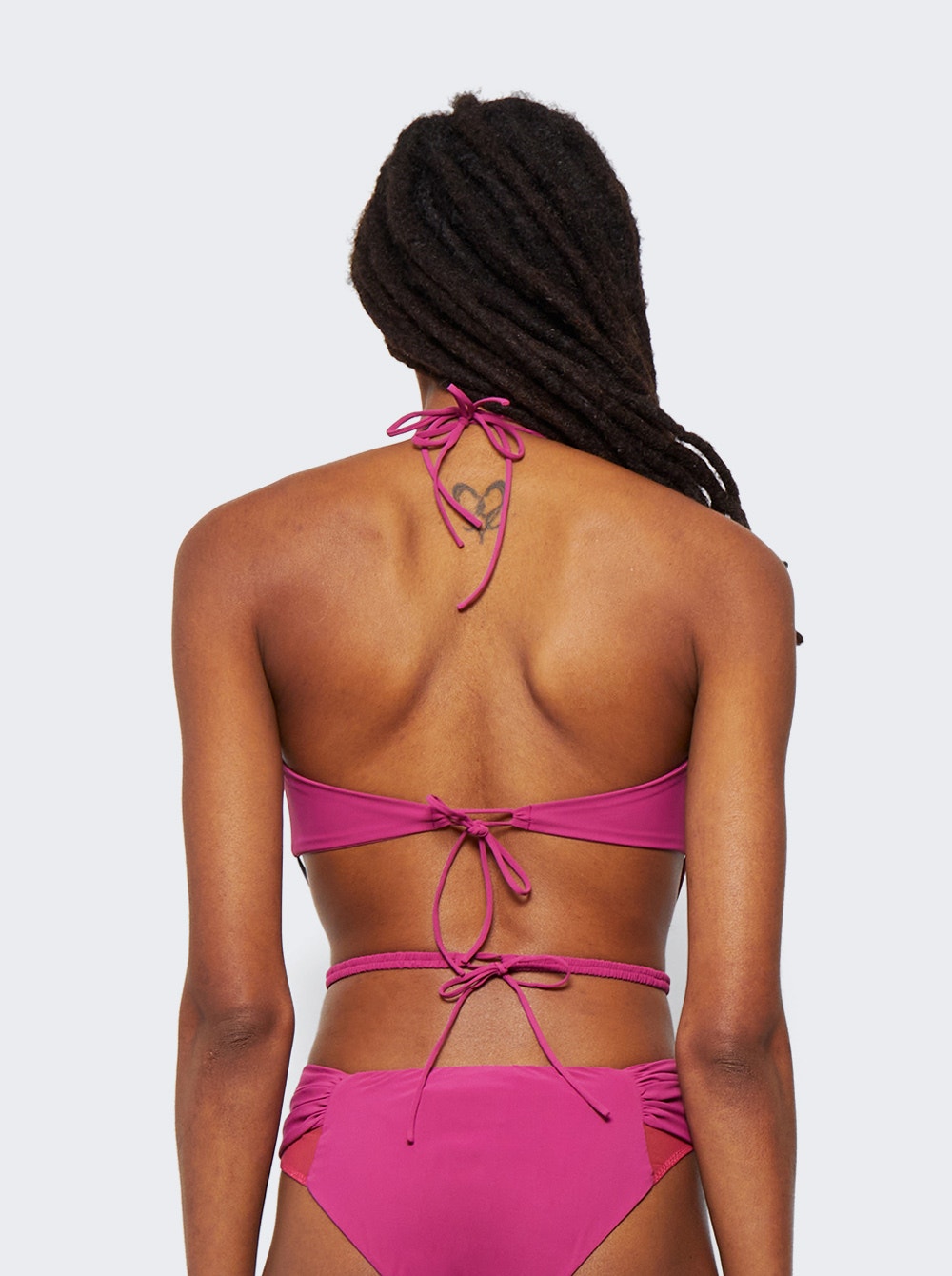 Women | Nensi Dojaka | Gathered Bra Swimsuit With Ruched Belt | Peonia Pink